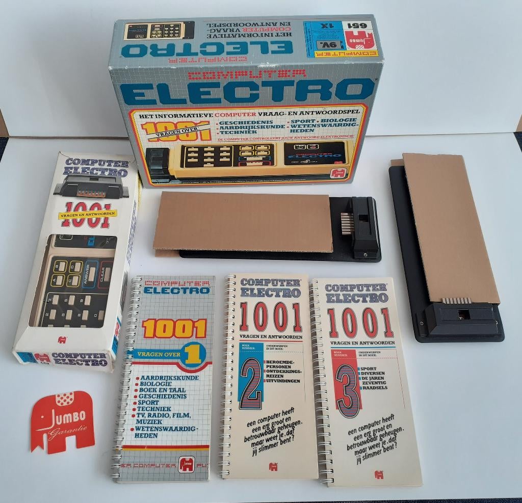 retro computer electro spel jumbo jaren 80 incl 3 boekjes, Ophalen of Verzenden, Gebruikt