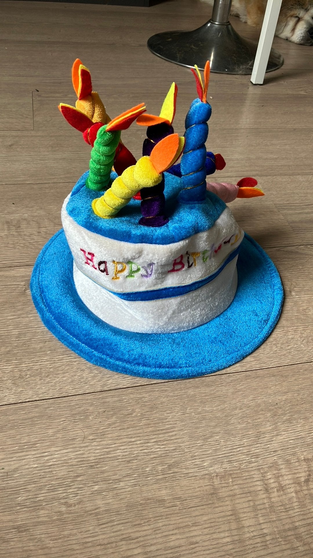 Happy birthday hoed met kaarsjes, Ophalen of Verzenden, Zo goed als nieuw, Versiering, Verjaardag