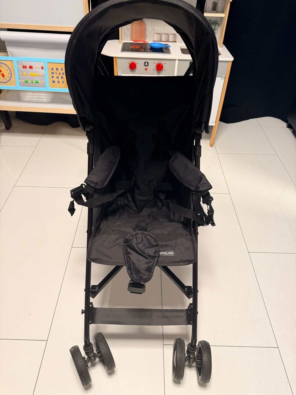 MamaLoes Milan Zwart 1 Stand Buggy - Compact en Lichtgewicht, Ophalen of Verzenden, Gebruikt, Kinderwagen, Overige merken
