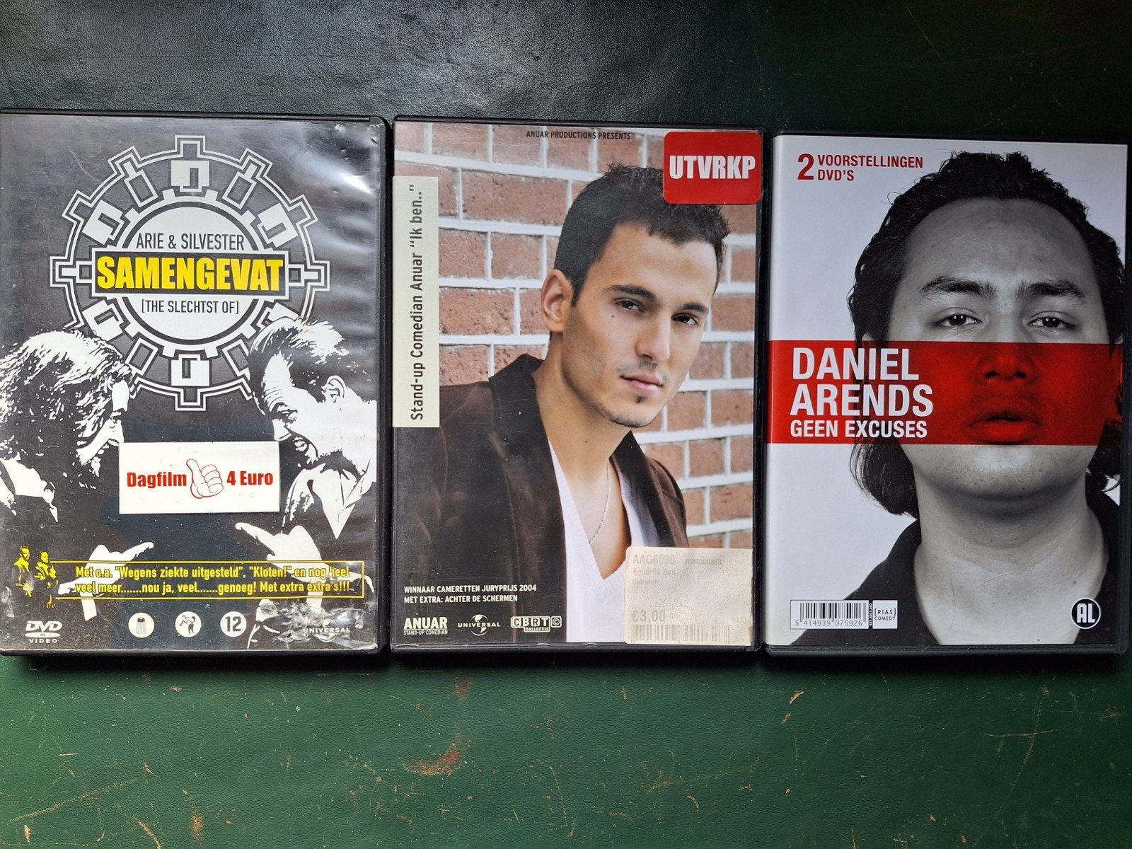 Cabaret DVD's: Daniel Arends, Anuar, Arie & Silvester, Stand-up of Theatershow, Overige artiesten, Gebruikt, Vanaf 12 jaar