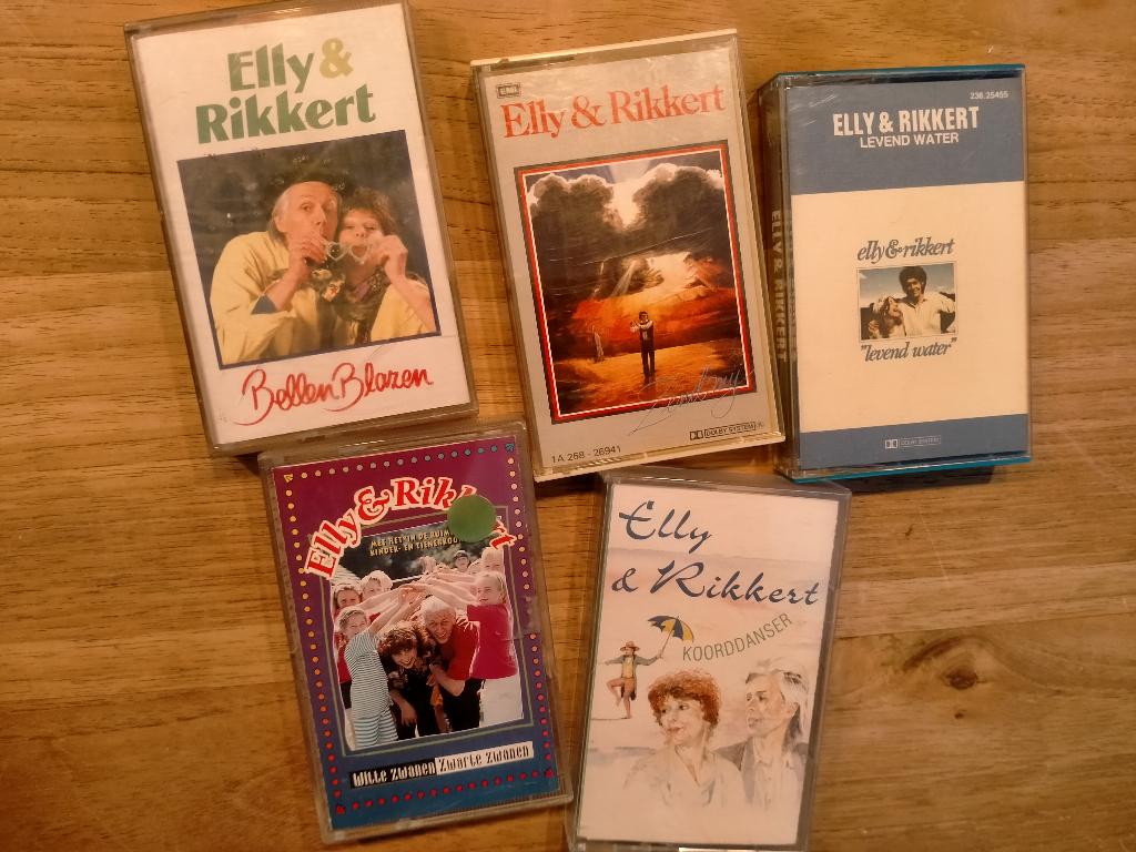 5 cassettes Elly en Rikkert, Ophalen of Verzenden, Gebruikt, Overige genres, 2 t/m 25 bandjes