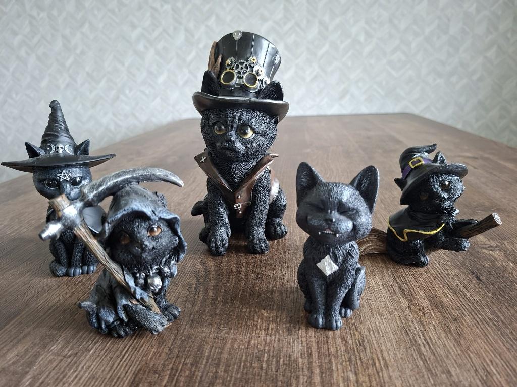 5 x Nemesis katten beeldjes, Verzamelen, Beelden en Beeldjes, Ophalen, Gebruikt, Dier
