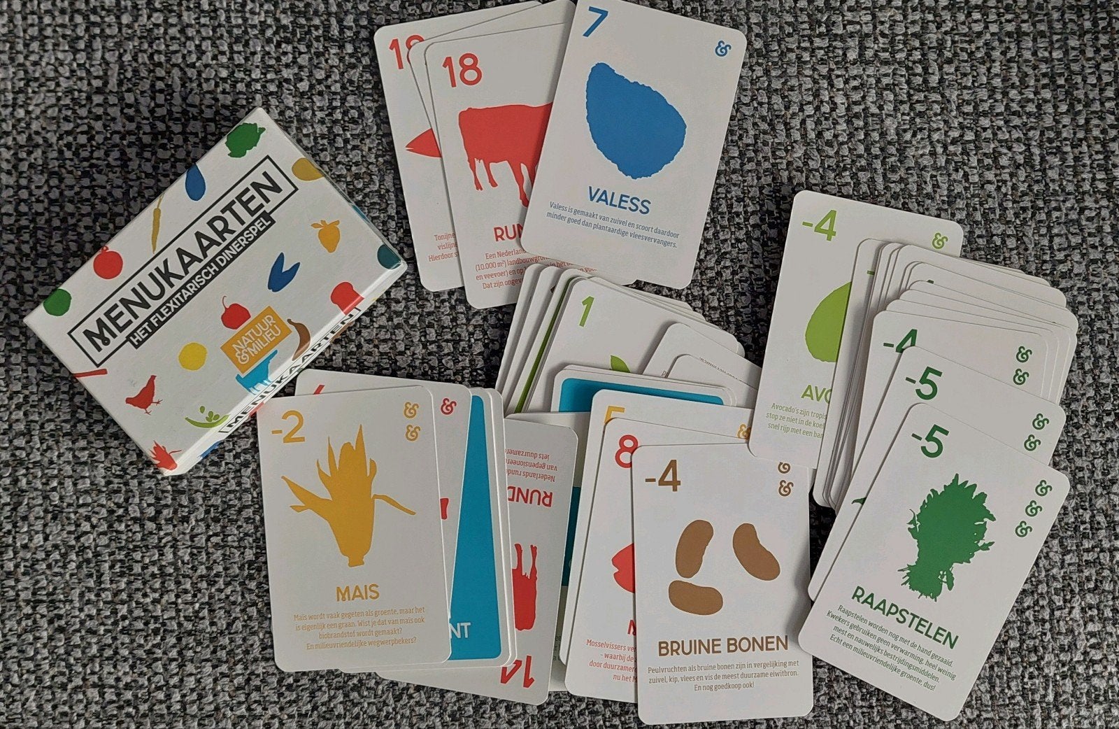 Menukaarten- flexitarisch dinerspel, Verzamelen, Ophalen of Verzenden, Speelkaart(en)