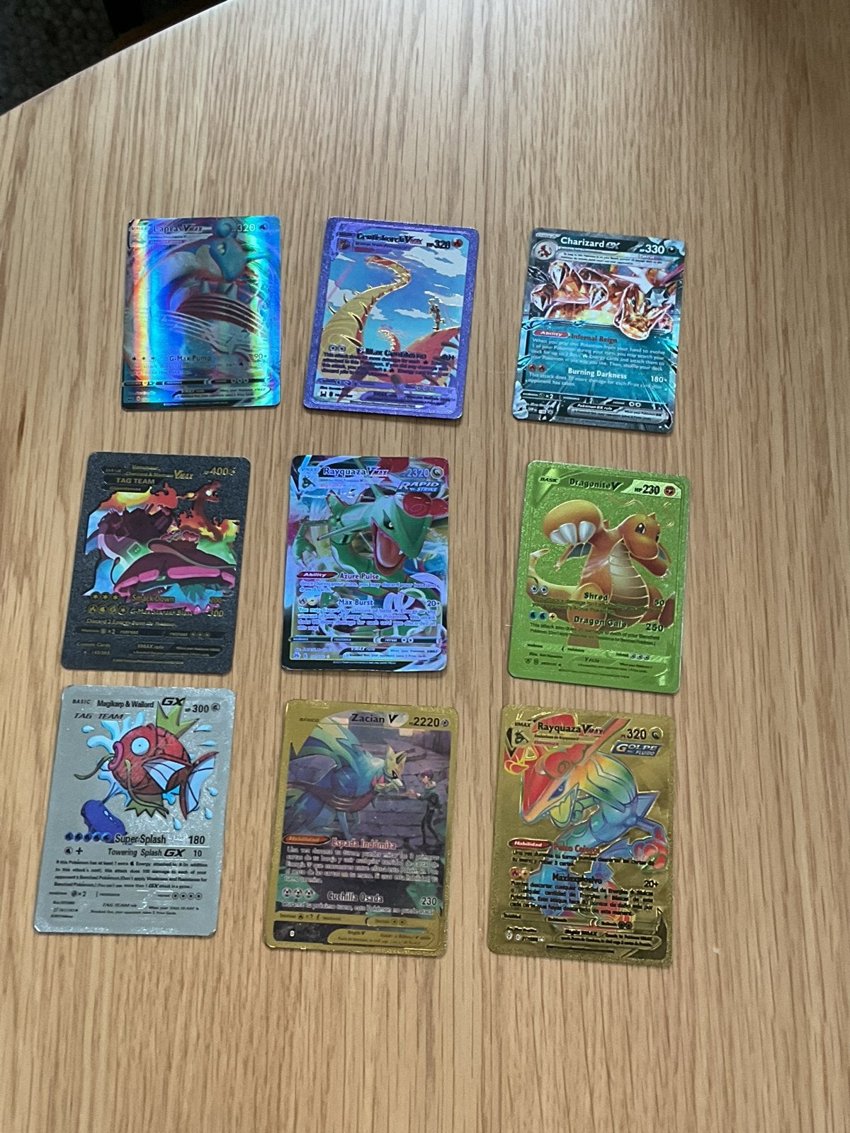 Pokémon Kaarten Collectie - Charizard, Rayquaza, Zacian