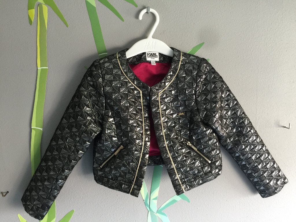 Prachtige Karl Lagerfeld Kids Metallic Blazer mt 6 (114 cm), Kinderen en Baby's, Kinderkleding | Maat 116, Meisje, Ophalen of Verzenden