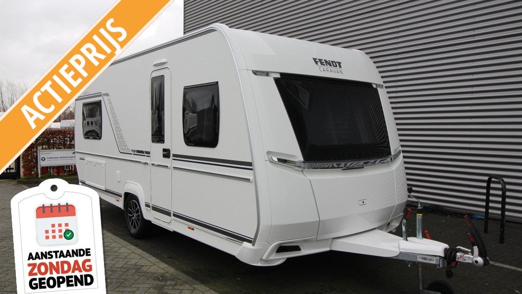 Fendt Bianco Selection 495 SG ACTIEPRIJS, Caravans en Kamperen, Standaardzit, Bedrijf, Schokbreker, Overige typen