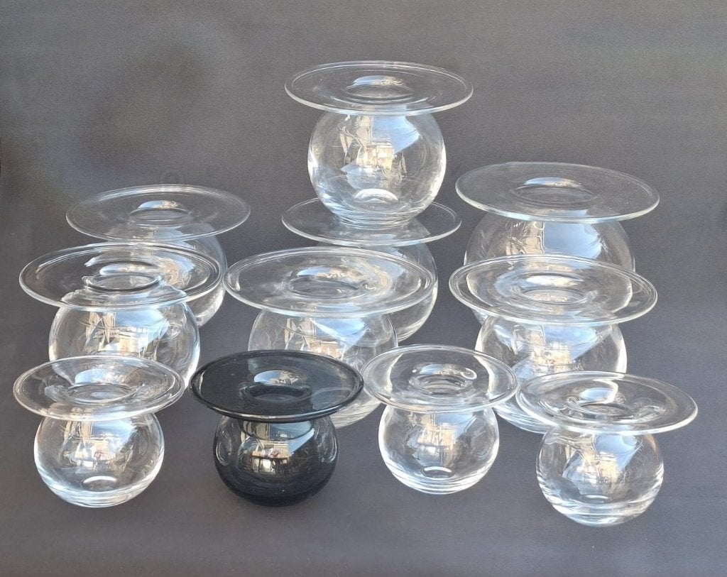 Set van 11vintage Saturnus vazen Nanny Still Riihimäen Lasi, Ophalen