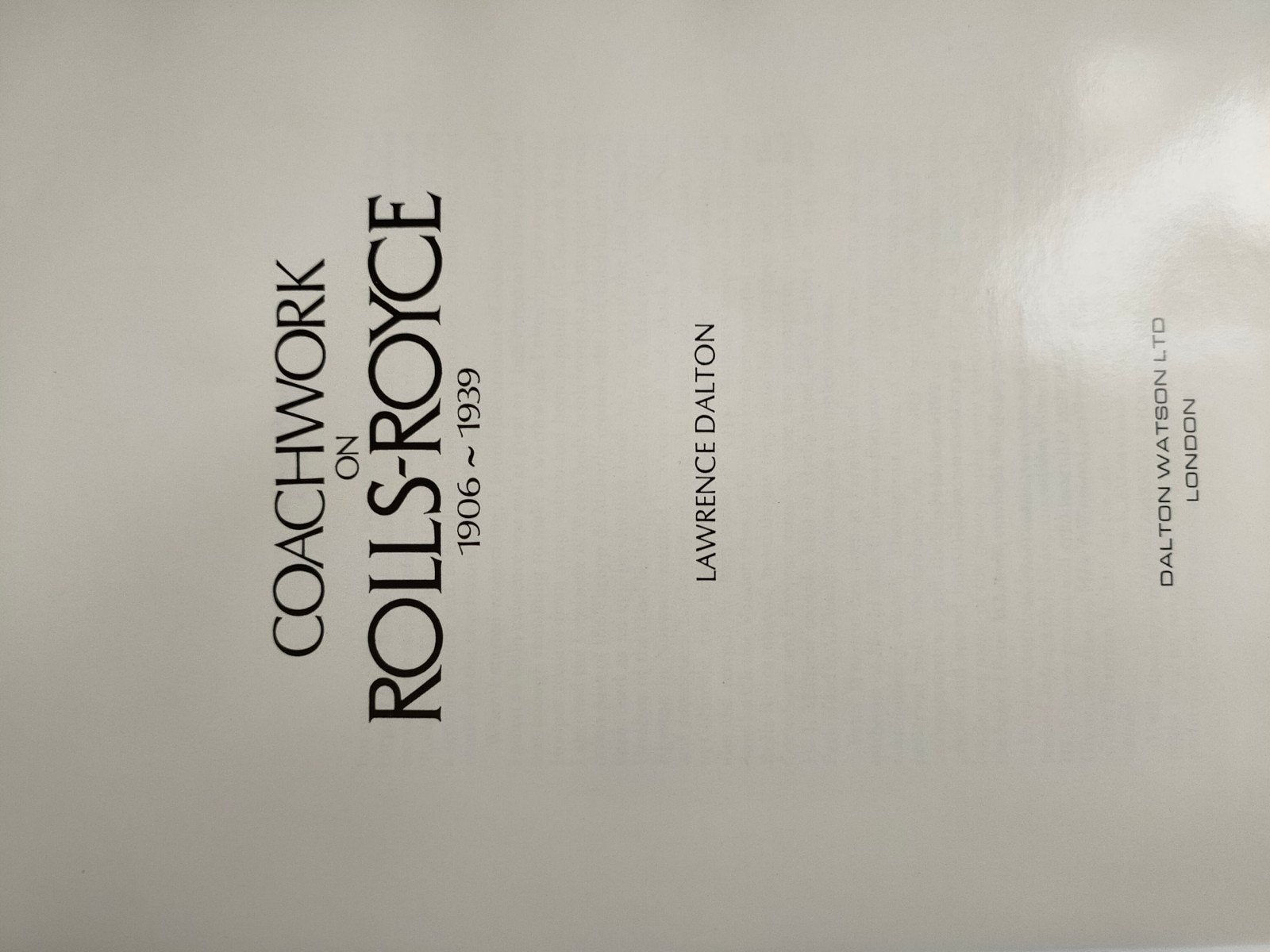 Coachwork on Rolls-Royce 1906-1939 - Klassieke Auto's, Ophalen of Verzenden