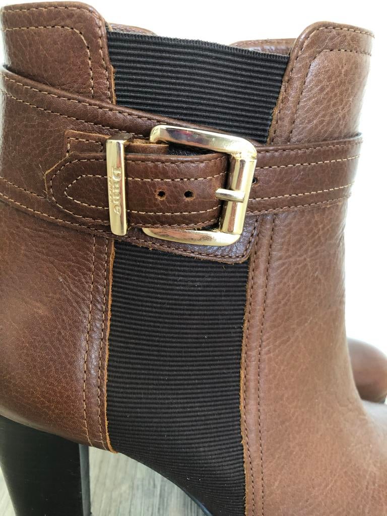 Dune London Leren Enkellaarzen - Maat 39, Kleding | Dames, Schoenen, Bruin, Lage of Enkellaarzen, Ophalen of Verzenden, Zo goed als nieuw