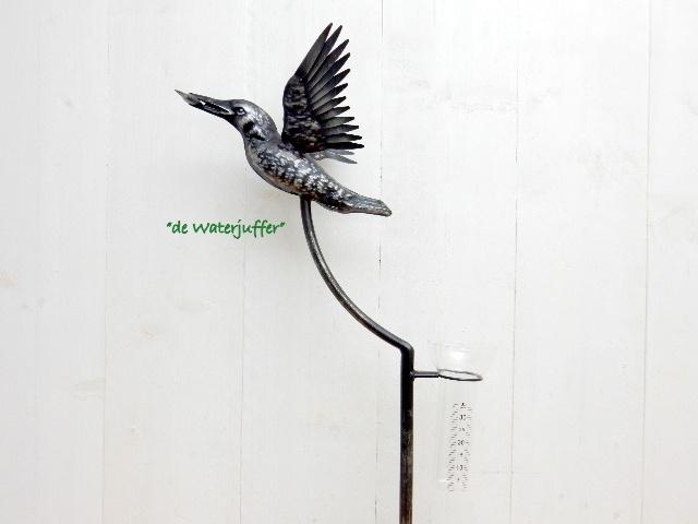 036 Regenmeter IJsvogel (Boven €75 geen verzendkosten), Ophalen of Verzenden, Nieuw, Overige materialen, Dierenbeeld