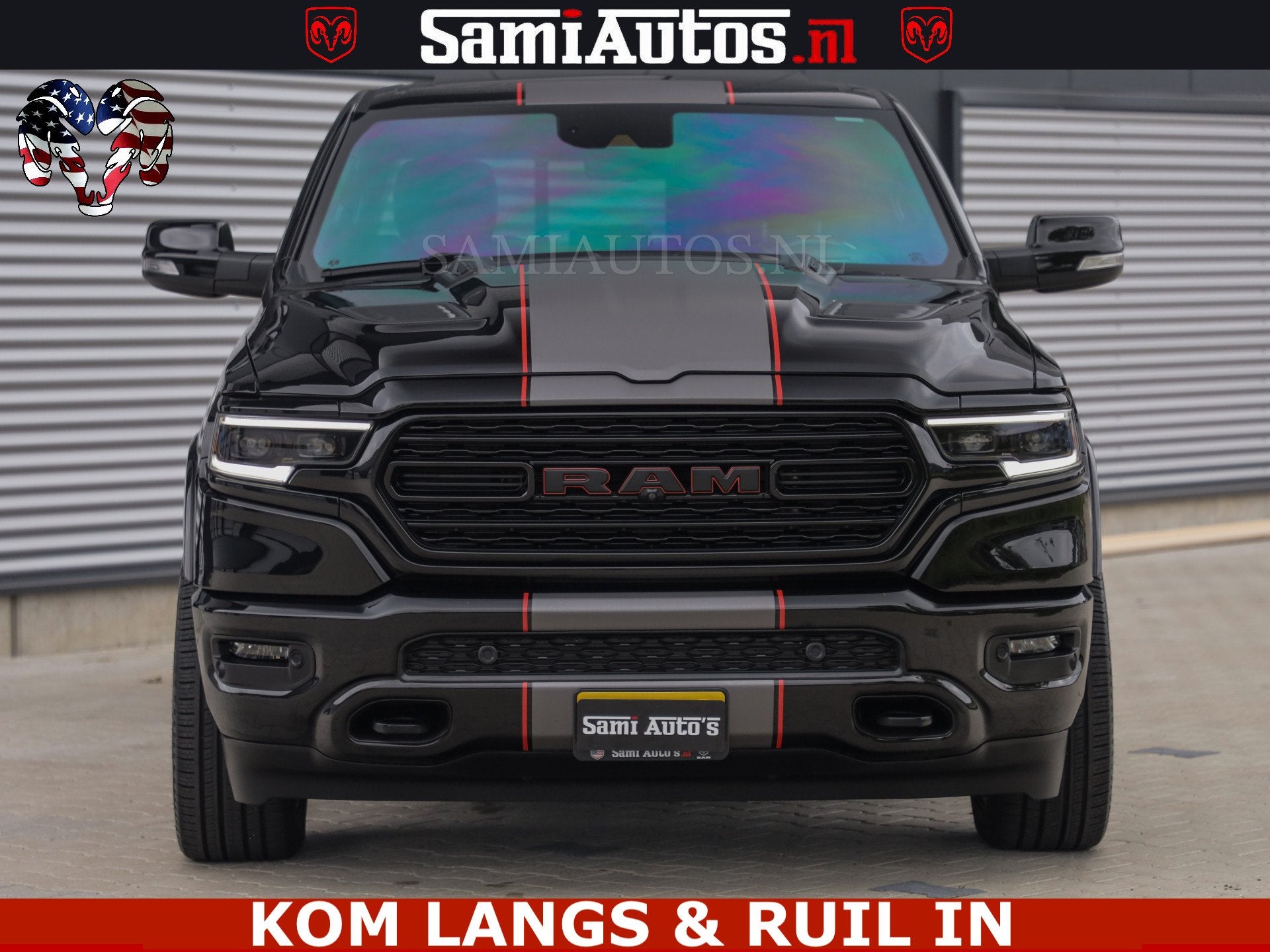 Dodge Ram LIMITED | TRAINHORN | | HUD | UITLAATKLEP | LUCHTV, Automaat, Gebruikt, 5654 cc, Met garantie (alle)
