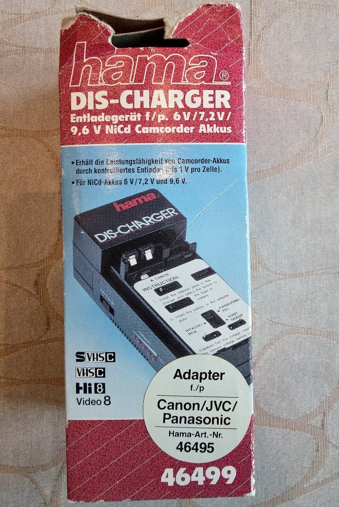 Hama DIS-CHARGER camcorder accu ontlader 6V/7.2V/9.6V, Ophalen of Verzenden, Zo goed als nieuw