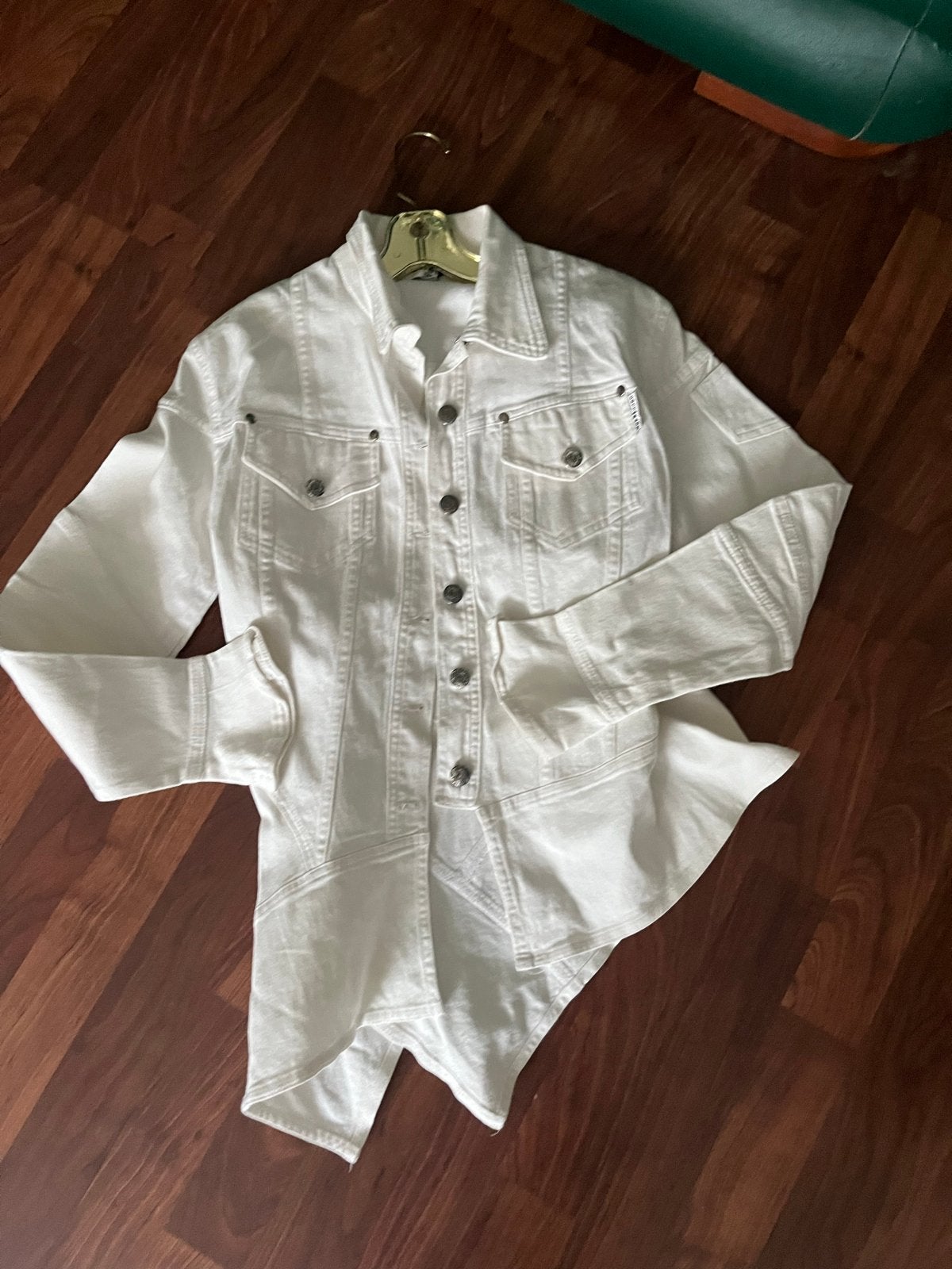 Cottonade Paris Witte Denim Jasje - Maat 2 M(38), Ophalen of Verzenden, Zo goed als nieuw, Maat 38/40 (M), Wit