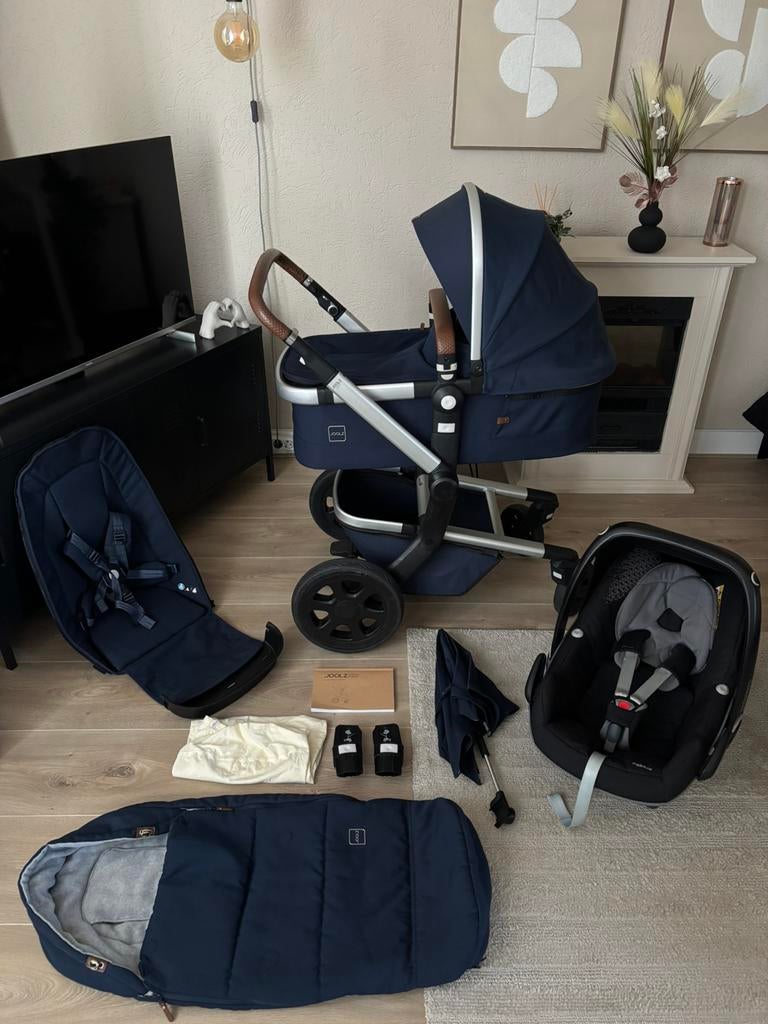 Joolz day 3 met maxi cosi pebble, Kinderen en Baby's, Kinderwagens en Combinaties, Zo goed als nieuw, Combiwagen, Verstelbare duwstang
