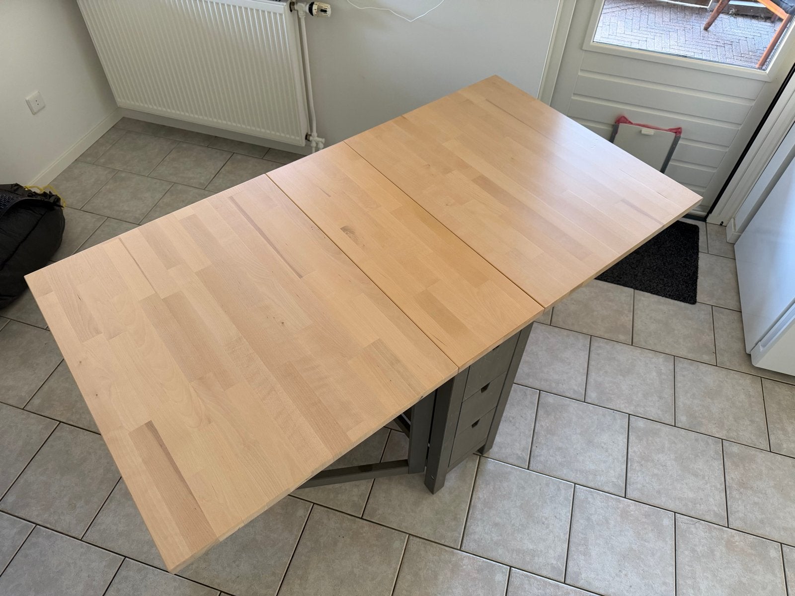 IKEA Norden Klaptafel - Eettafel met opbergruimte, Huis en Inrichting, Tafels | Eettafels, Ophalen, Gebruikt, 50 tot 100 cm, 150 tot 200 cm