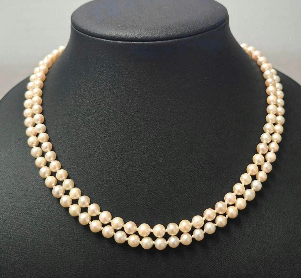 Schitterende Akoya Zoutwater “OPERA” Parelketting 90 CM, Ophalen of Verzenden, Zilver, Ketting, Met edelsteen