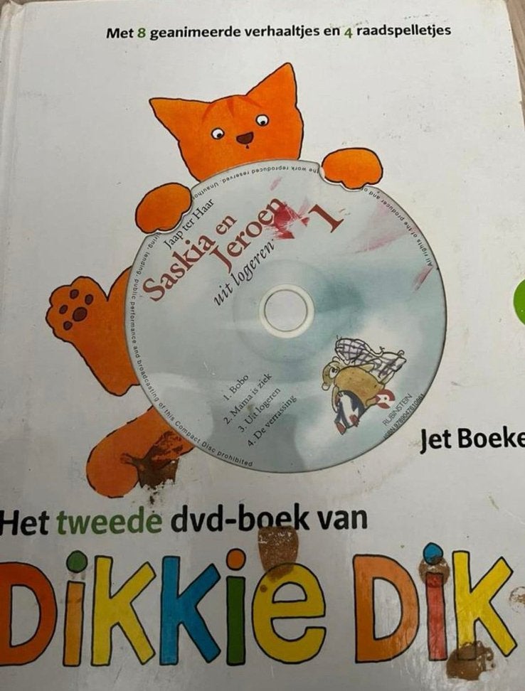 Dikkie Dik Dvd-Boek 2: 8 Verhaaltjes & 4 Raadspelletjes, Ophalen of Verzenden, Gelezen