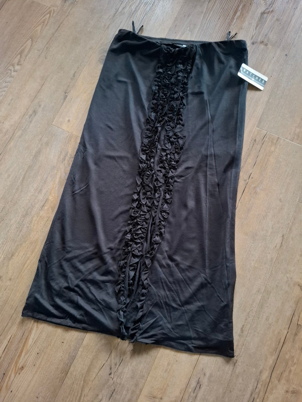 NIEUW!!!    lange zwarte rok met ruches van WATCHER- Maat XL, Kleding | Dames, WATCHER, Zwart, Maat 46/48 (XL) of groter, Nieuw