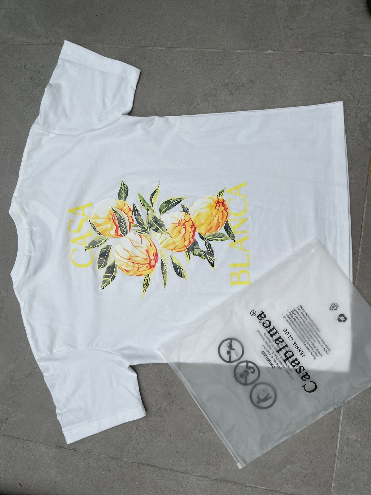 Casablanca Tennis Club T-shirt met citroenprint, Verzenden, Nieuw, Maat 48/50 (M), Wit