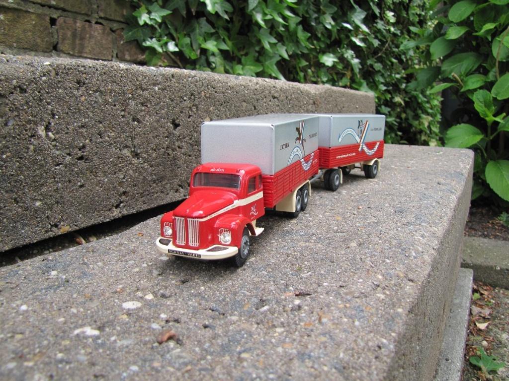 Tekno Scania Vabis Gebr Vrolijk Scheveningen., Hobby en Vrije tijd, Modelauto's | 1:50, Ophalen of Verzenden, Gebruikt, Bus of Vrachtwagen