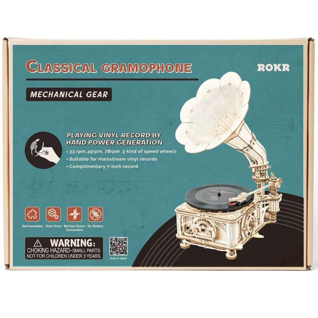 Robotime Classical Gramophone Electric Model, Ophalen of Verzenden, Nieuw