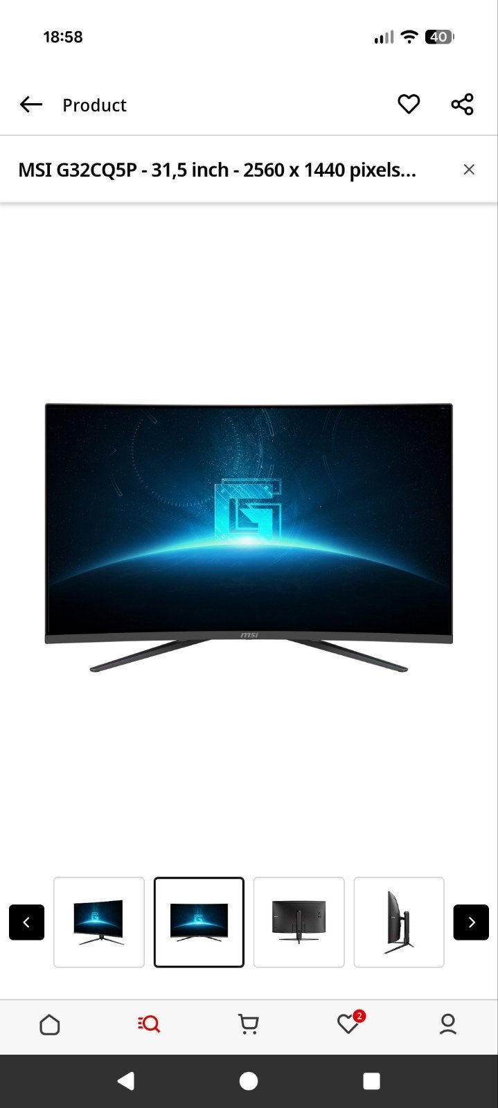 MSI Curved, Computers en Software, Monitoren, Curved, 1 tot 2 ms, MSI Gaming, 151 t/m 200 Hz