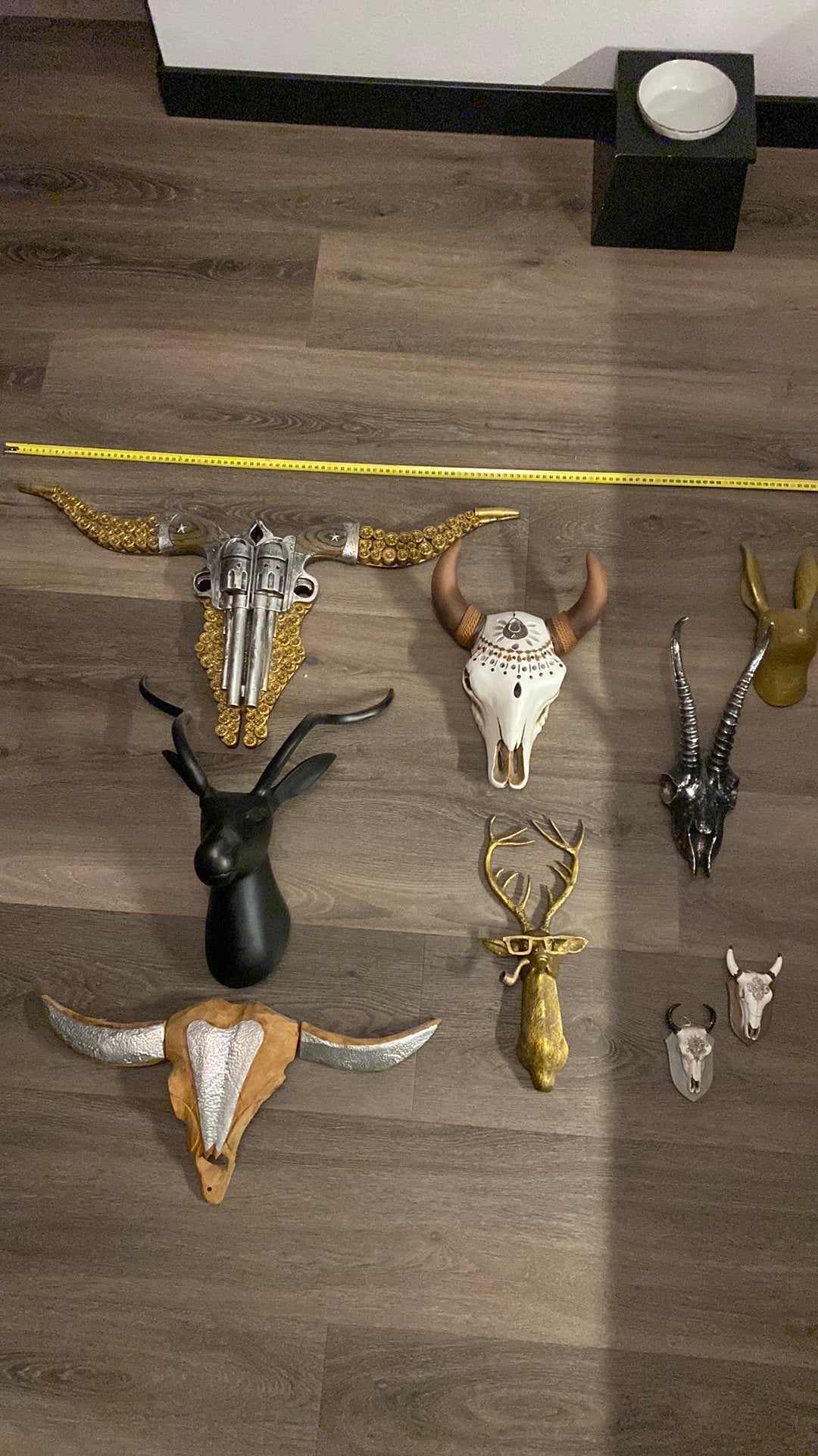 Diverse Grappige Hertenkoppen ter Decoratie - 9 Stuks, Ophalen, Gebruikt, Meerkleurig, Overige stijlen