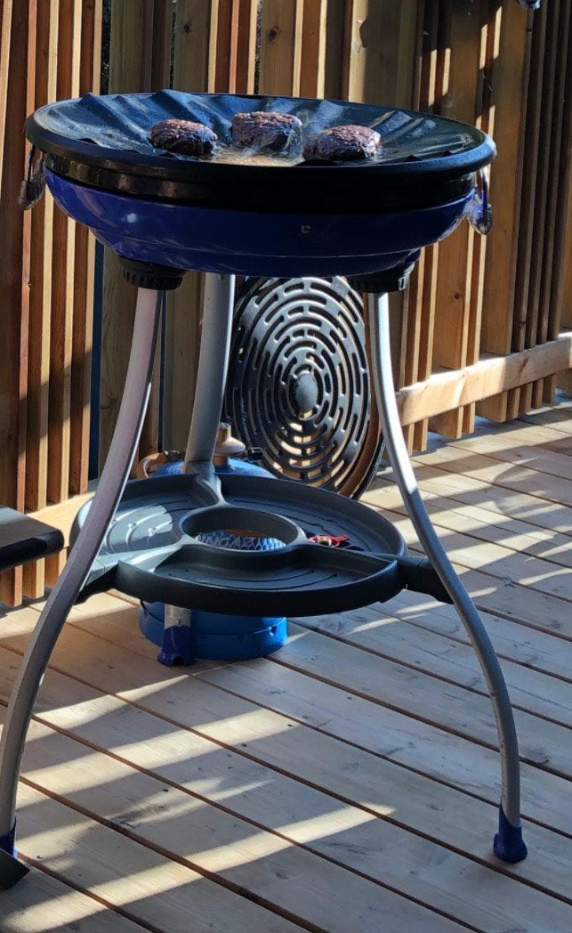 Skottelbraai cadac, Ophalen, Gebruikt