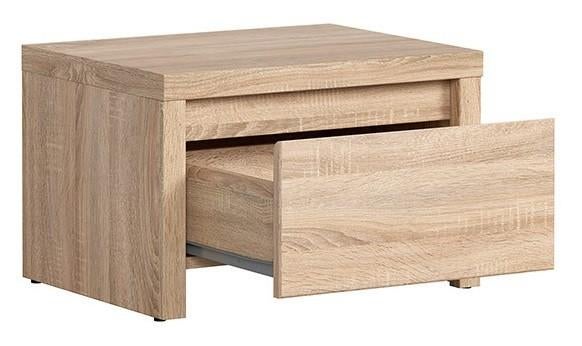 VOORRAAD Sonoma eiken nachtkastjes met lade LAATSTE OP = OP!, Overige materialen, Nieuw, Ophalen of Verzenden, 45 tot 65 cm