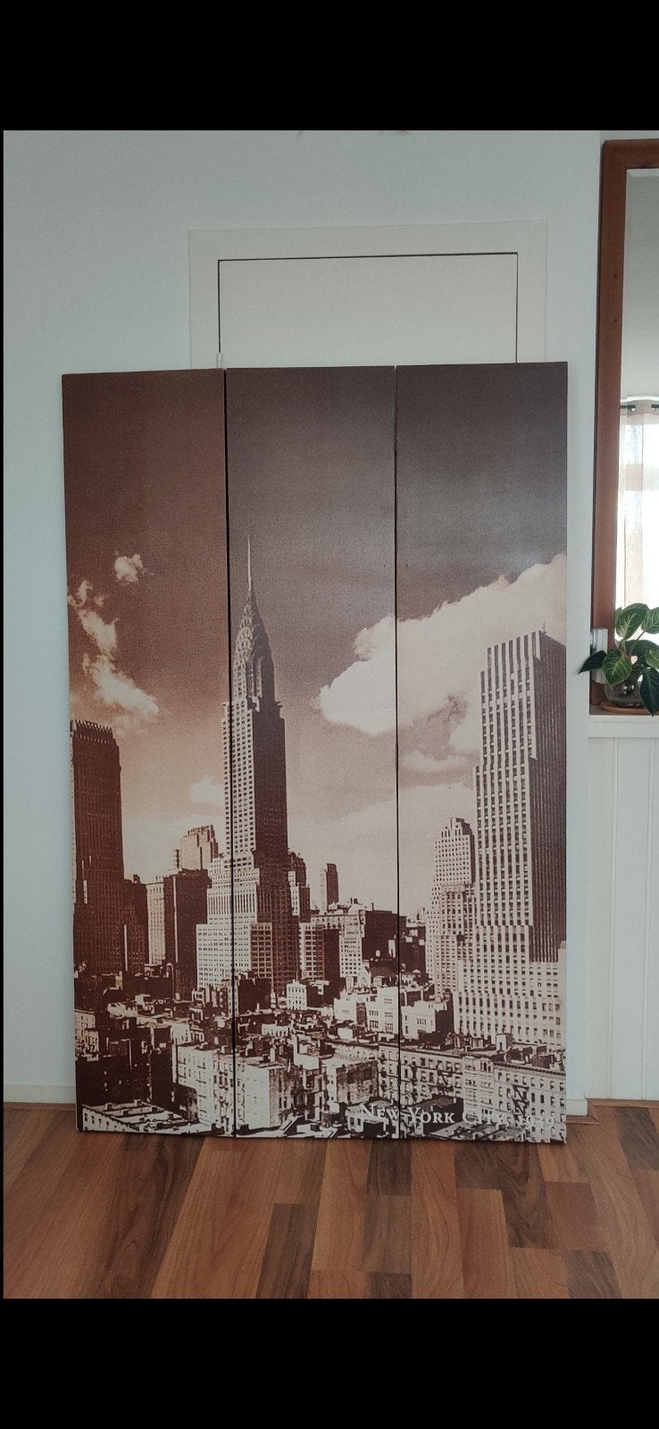 Vouwscherm New York, Ophalen, Gebruikt, Minder dan 50 cm, Schilderij
