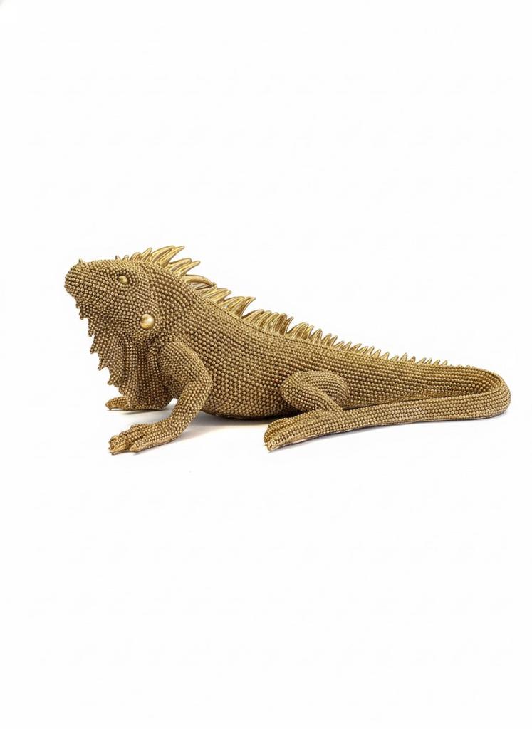 Gouden Hagedis Beeld – Luxe Decoratie – 31,6 cm, Ophalen of Verzenden, Nieuw, Dier