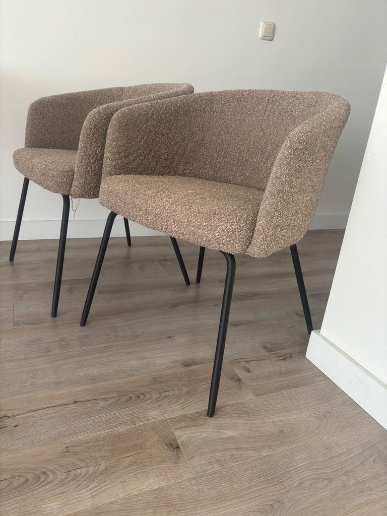 4 Eleonora Stoel Astrid – Beige – Set €320, Huis en Inrichting, Ophalen, Twee, Overige kleuren, Zo goed als nieuw