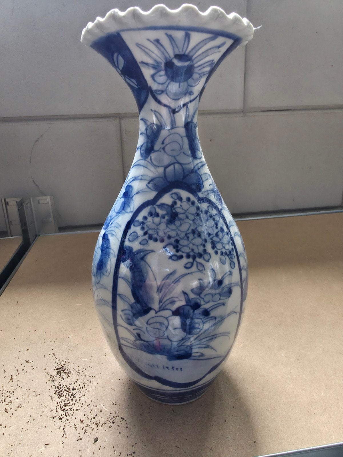 Antieke Chinese Blauw-Witte Porseleinen Vaas, Antiek en Kunst, Antiek | Vazen, Ophalen of Verzenden