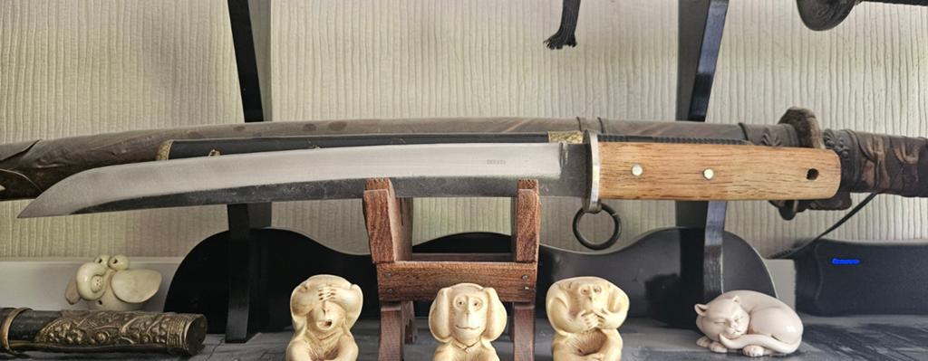 Tanto - Japans kort zwaard met houten handvat, Verzamelen, Ophalen of Verzenden, Overige soorten, Zwaard of Sabel