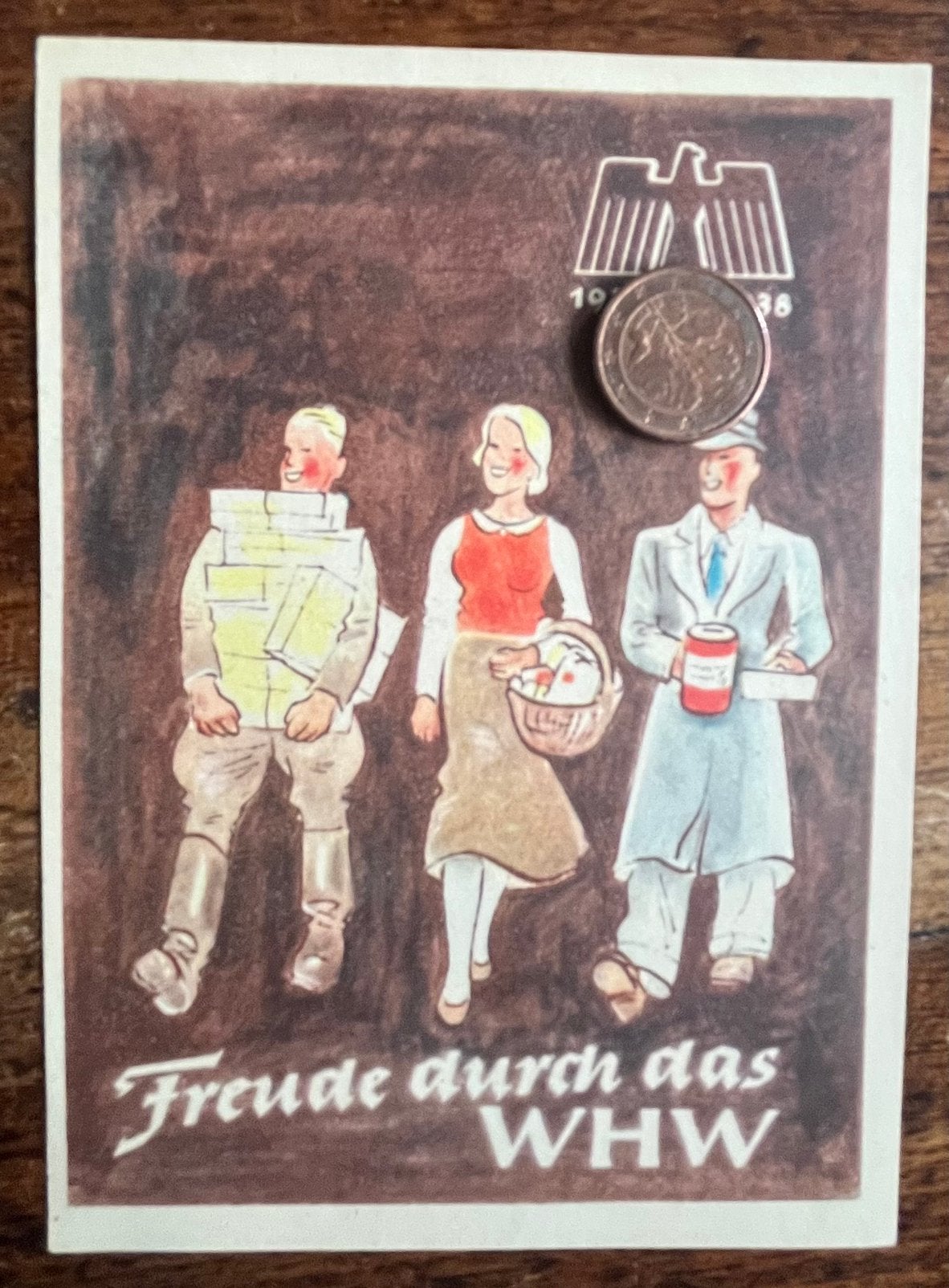 WO2 DUITS WHW Spendenzettel Winterhilfswerk 1937-1938 feb, Verzenden, Landmacht, Duitsland, Overige typen