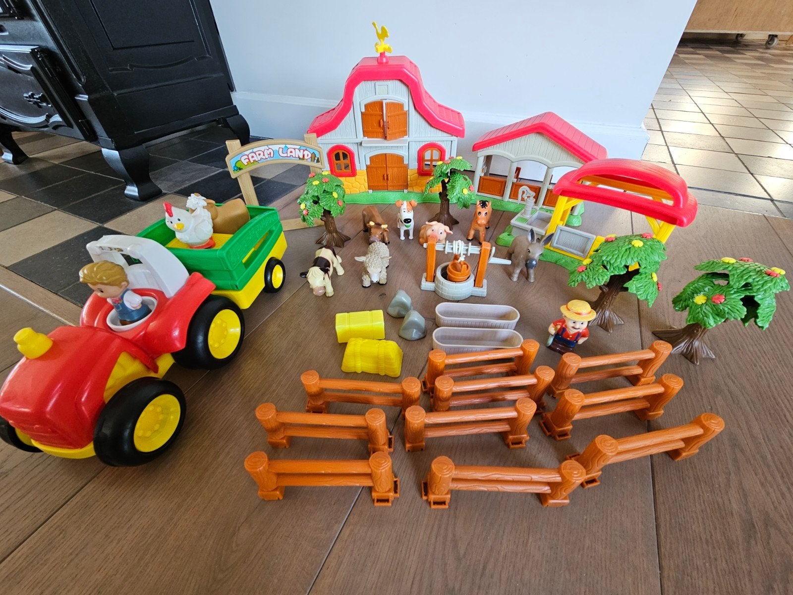 Little People Boerderij Speelset met Tractor en Dieren, Ophalen of Verzenden, Zo goed als nieuw, Overige typen, Met wieltjes