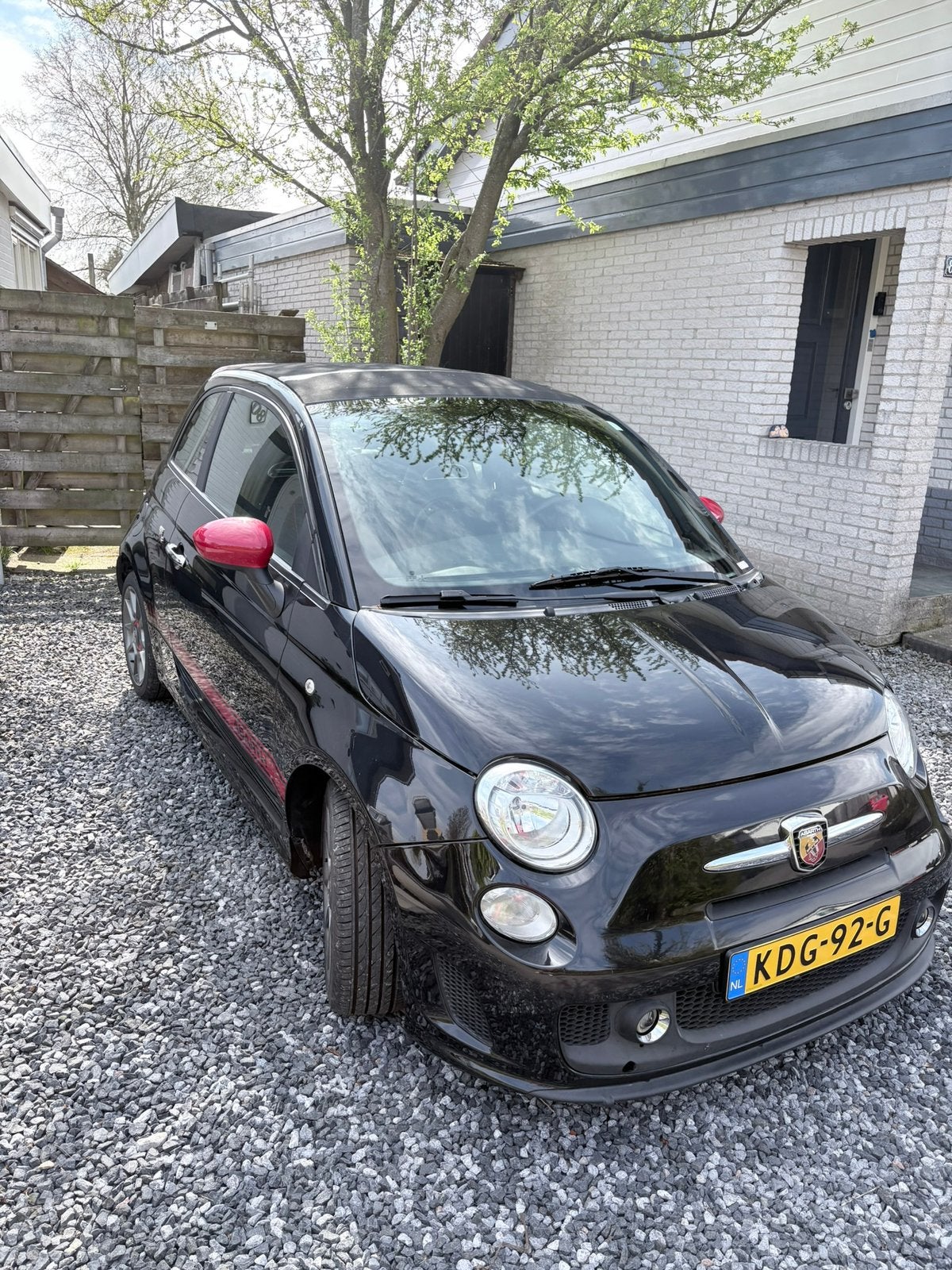 Abarth 500C 2013 Zwart met werk, Voorwielaandrijving, Zwart, 4 cilinders, Cabriolet