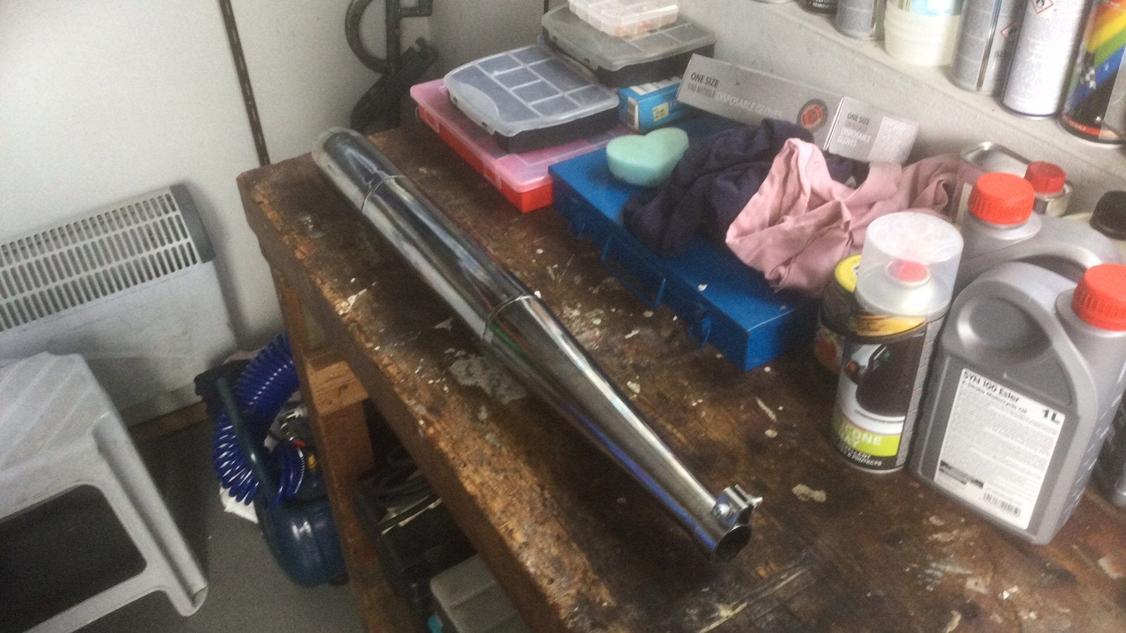 Kreidler uitlaat32mm met klem en nieuwe binnen demper, Fietsen en Brommers, Ophalen of Verzenden, Zo goed als nieuw