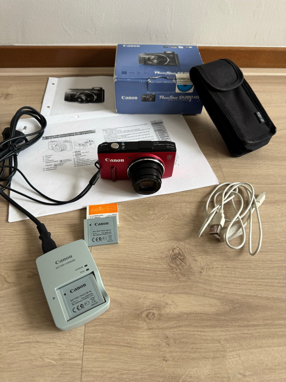 Canon PowerShot SX280 HS Compactcamera Rood, Canon, Beeldstabilisatie, Ophalen of Verzenden, Zo goed als nieuw
