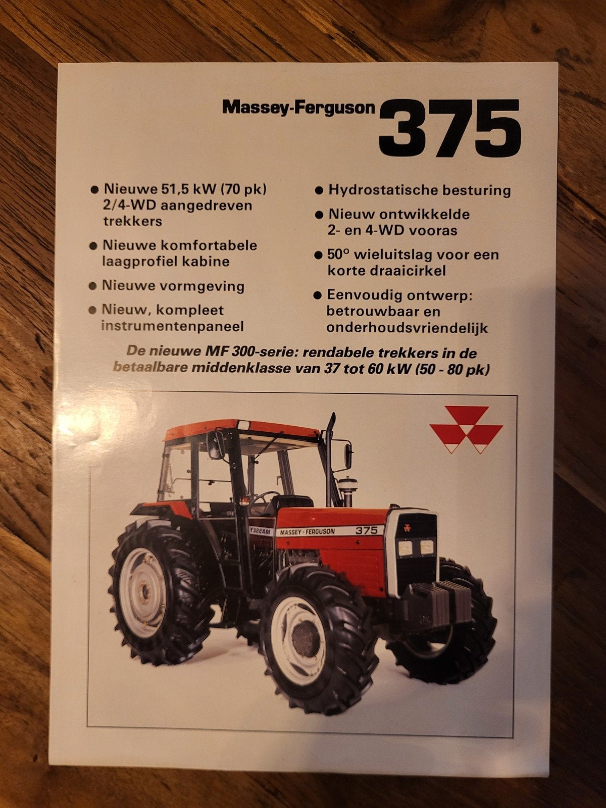 tractor folder Massey Ferguson 375, Boeken, Ophalen of Verzenden, Zo goed als nieuw