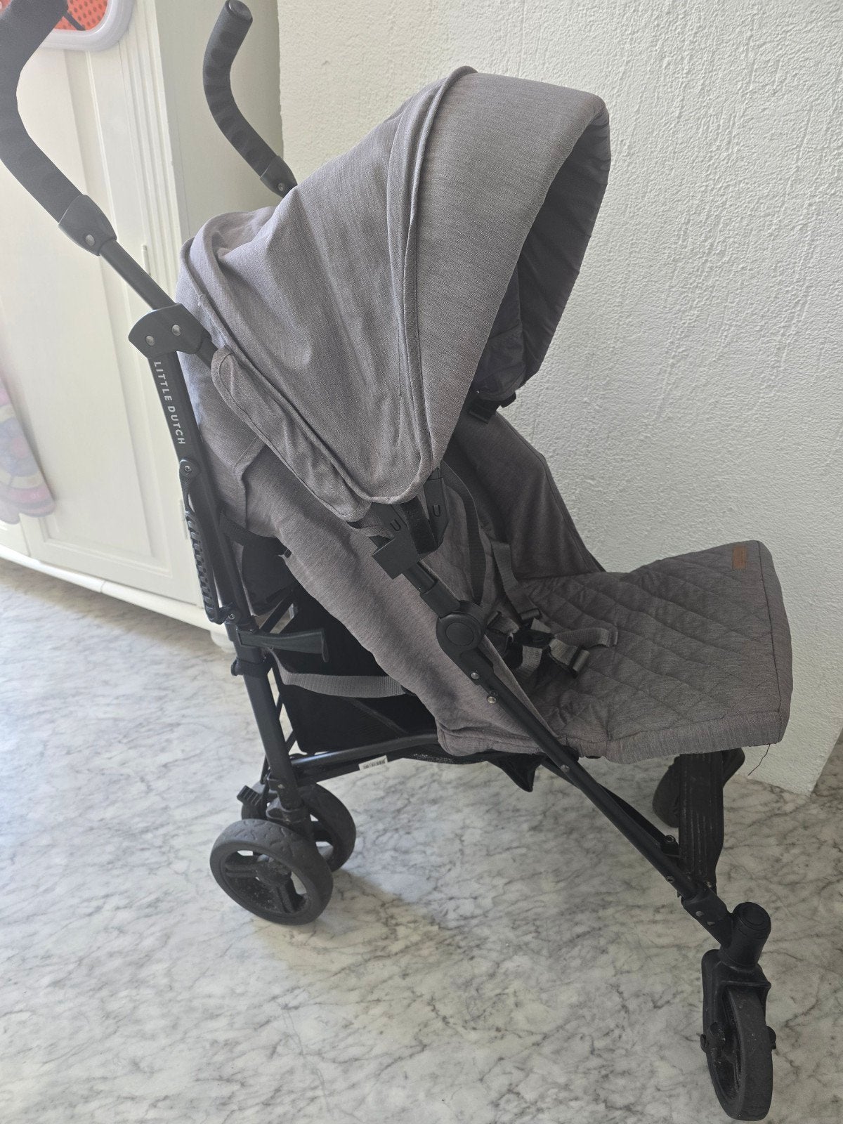 Te koop little dutch buggy grijs, Ophalen, Verstelbare rugleuning