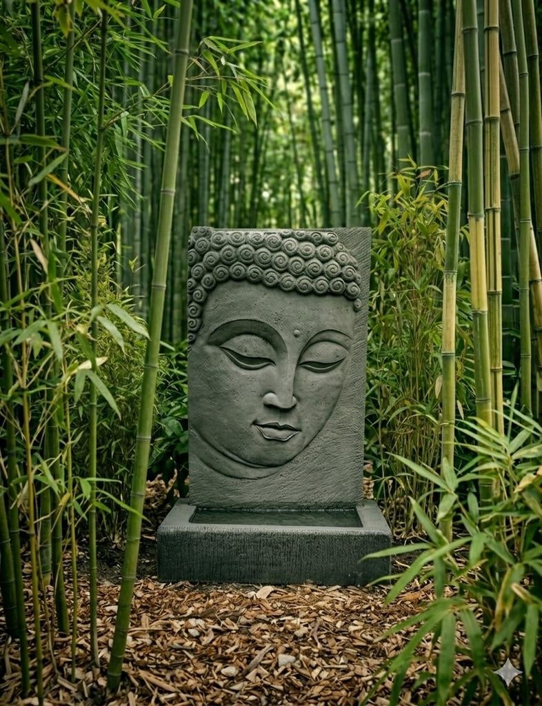 Mooie grote oosterse Buddha fontein water ornament beton, Ophalen of Verzenden