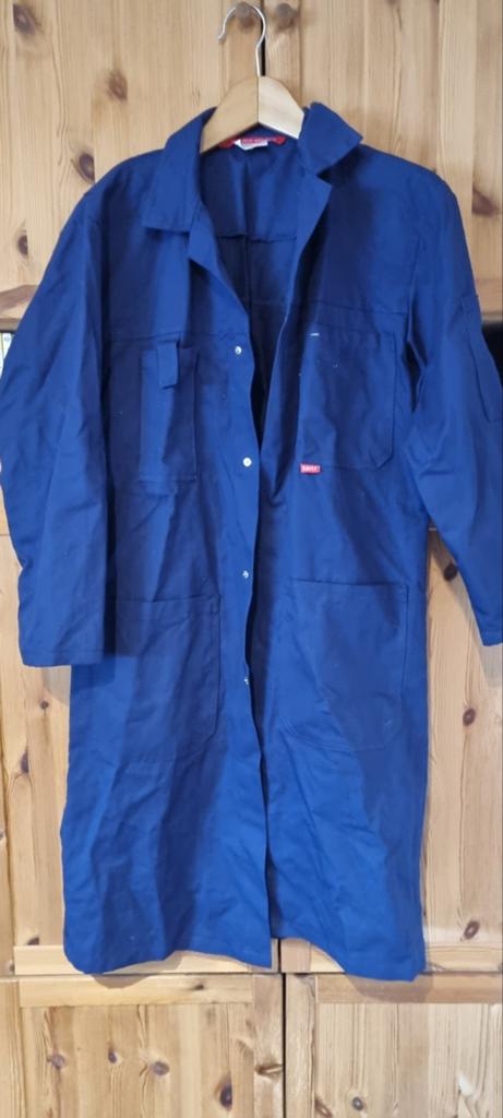 Blauwe werkjas/stofjas, maat S/M, Ophalen of Verzenden, Gebruikt