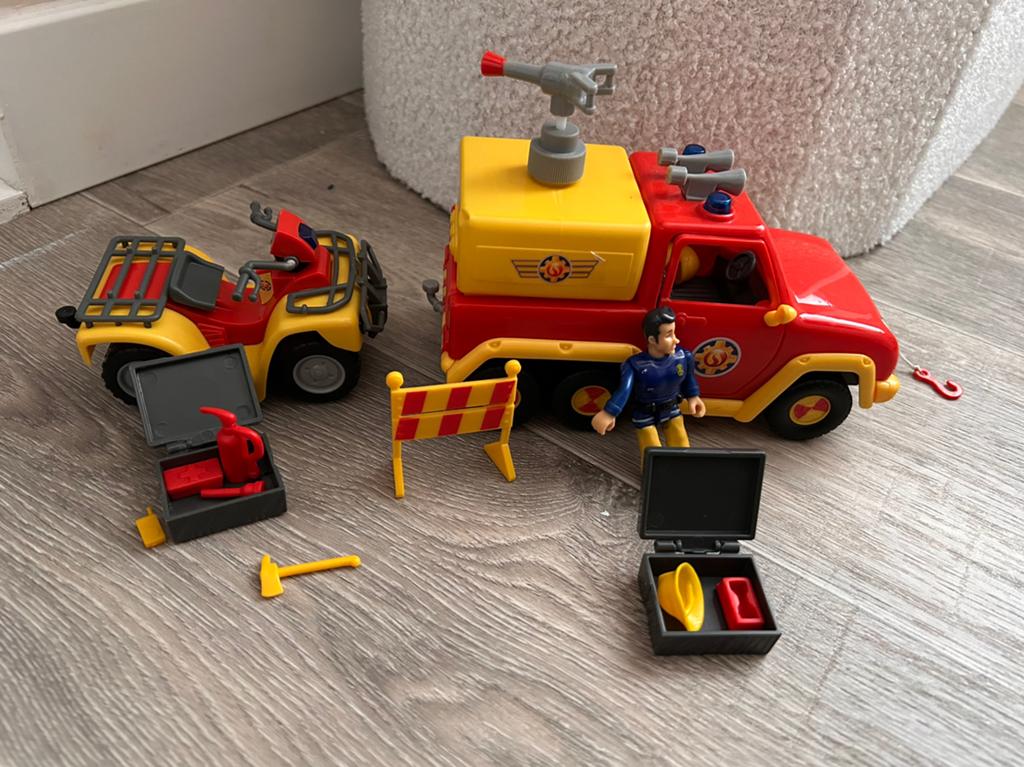 Brandweerman Sam auto en quad, Kinderen en Baby's, Speelgoed | Speelgoedvoertuigen, Ophalen of Verzenden, Nieuw