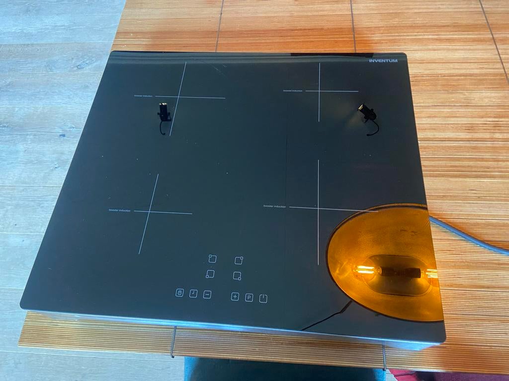 Inventum elektrische kookplaat, 4 pits VKI6010ZIL, Zo goed als nieuw, Inbouw, Elektrisch, 4 kookzones