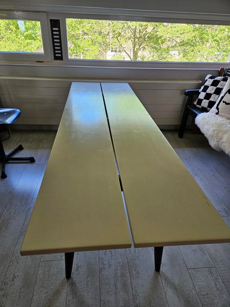 Eettafel, Huis en Inrichting, Ophalen, Gebruikt, Vintage / klassiek, 200 cm of meer
