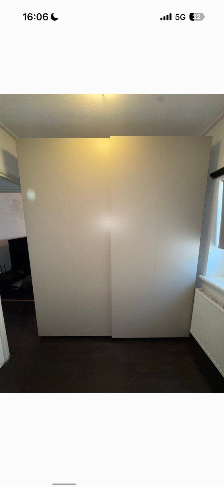 Ikea PAX Hasvik schuifdeuren greybeige, Ophalen, Overige materialen, 100 tot 150 cm, 200 cm of meer