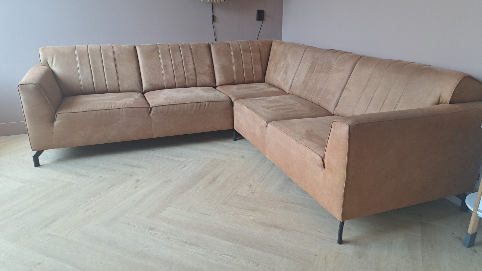 Nette hoekbank te koop***, Ophalen, 100 tot 125 cm, Hoekbank, Zo goed als nieuw