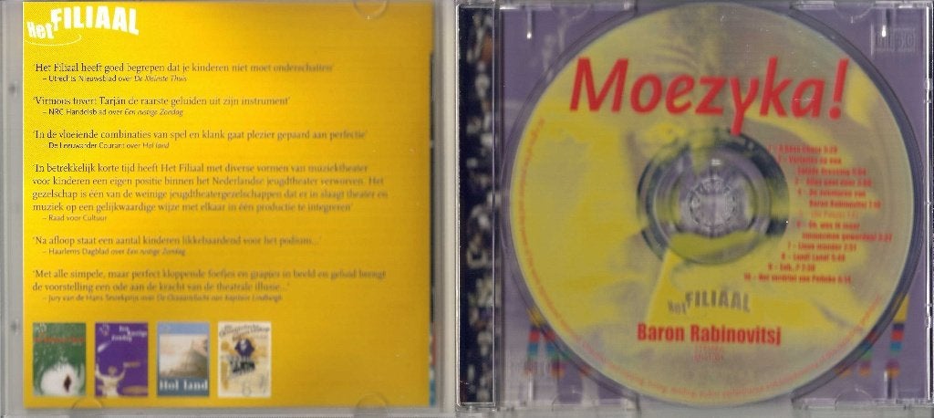 CD Baron Rabinovitsj- Moezyka! van het Filiaal, Cd's en Dvd's, Cd's | Kinderen en Jeugd, 6 tot 9 jaar, Ophalen of Verzenden, Zo goed als nieuw
