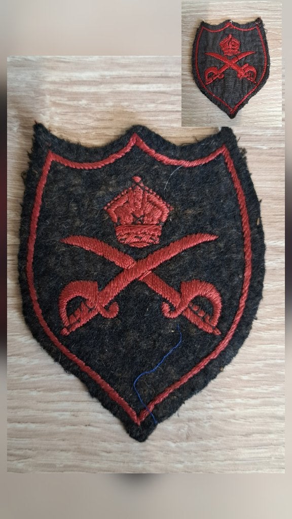 Embleem/ Badge British Army & Commando mouw embleem 1939/45, Verzamelen, Verzenden, Landmacht, Engeland, Embleem of Badge